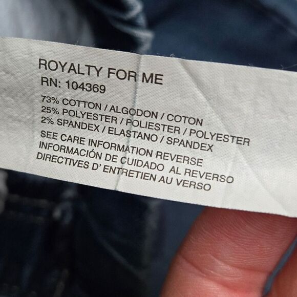 NWT Royalty Faux Jean Comfortable Jogger  elastic waist rough hem  small - Picture 5 of 10